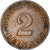 Moneta, GERMANIA - REPUBBLICA FEDERALE, 2 Pfennig, 1950, Stuttgart, MB, Bronzo