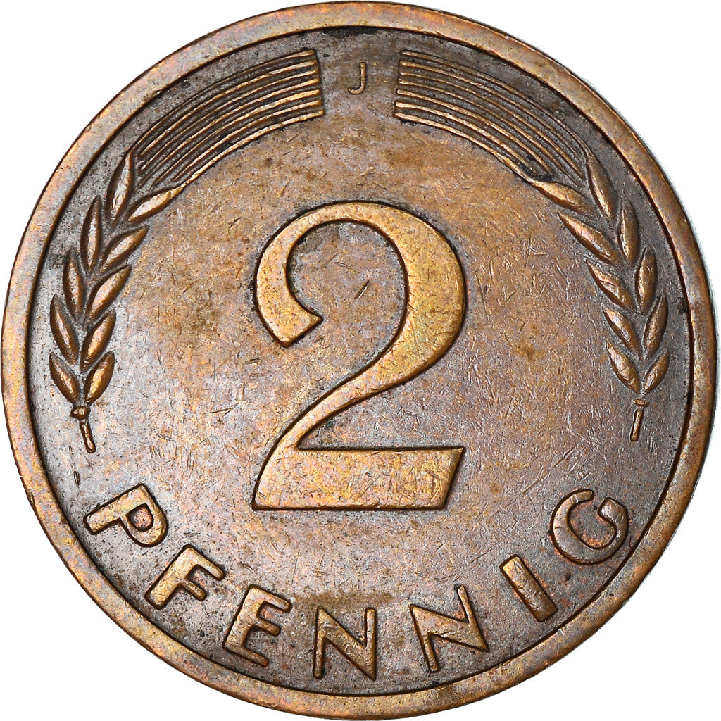 Münze, Bundesrepublik Deutschland, 2 Pfennig, 1959, Hambourg, S, Bronze, KM:106
