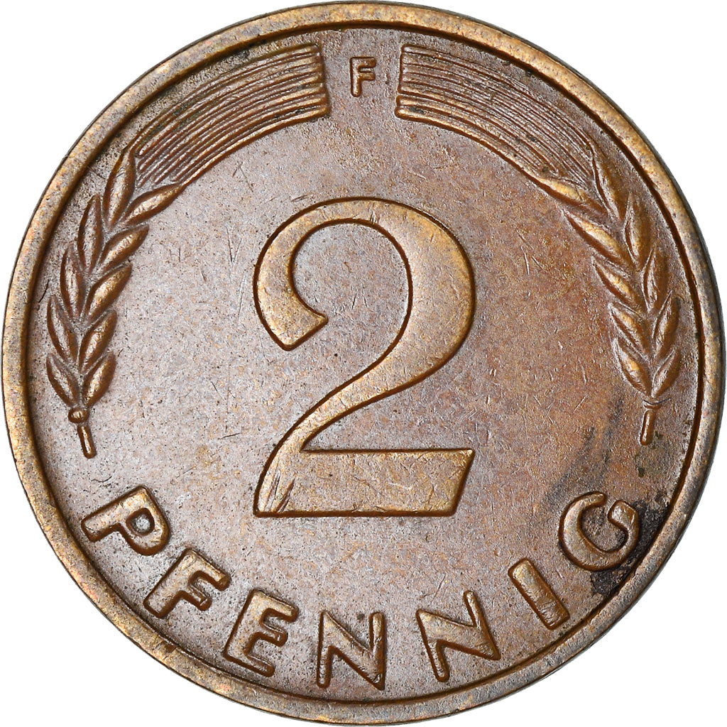 Monnaie, République fédérale allemande, 2 Pfennig, 1960, Stuttgart, TTB+
