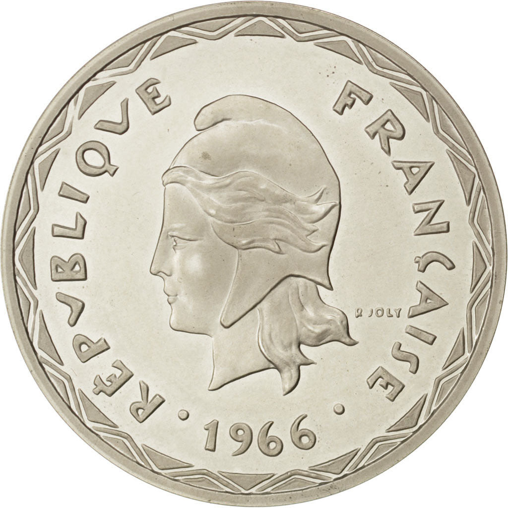 Coin, New Hebrides, 100 Francs, 1966, Paris, AU(55-58), Silver, KM:PE1