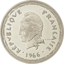 Moneta, Nuove Ebridi, 100 Francs, 1966, Paris, SPL-, Argento, KM:PE1