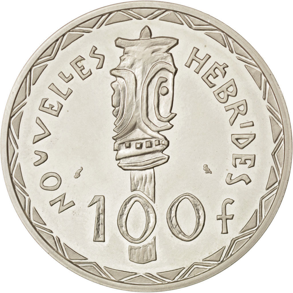 Coin, New Hebrides, 100 Francs, 1966, Paris, AU(55-58), Silver, KM:PE1