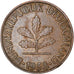 Moneta, GERMANIA - REPUBBLICA FEDERALE, 2 Pfennig, 1958, Hambourg, BB, Bronzo