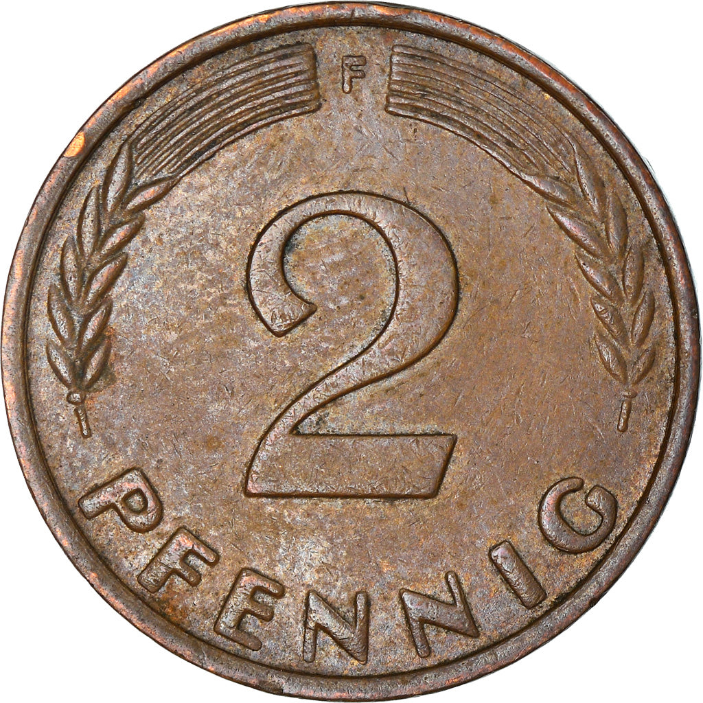 Moneta, GERMANIA - REPUBBLICA FEDERALE, 2 Pfennig, 1958, Hambourg, BB, Bronzo