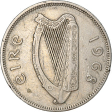Moneda, REPÚBLICA DE IRLANDA, Florin, 1968, BC+, Cobre - níquel, KM:15a