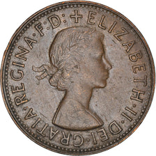 Coin, Australia, Elizabeth II, Penny, 1958, EF(40-45), Bronze, KM:56