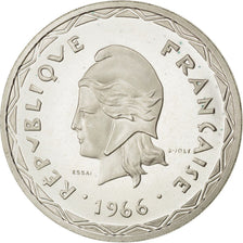 Nuove Ebridi, 100 Francs, 1966, Paris, SPL, Argento, KM:E1, Lecompte:58