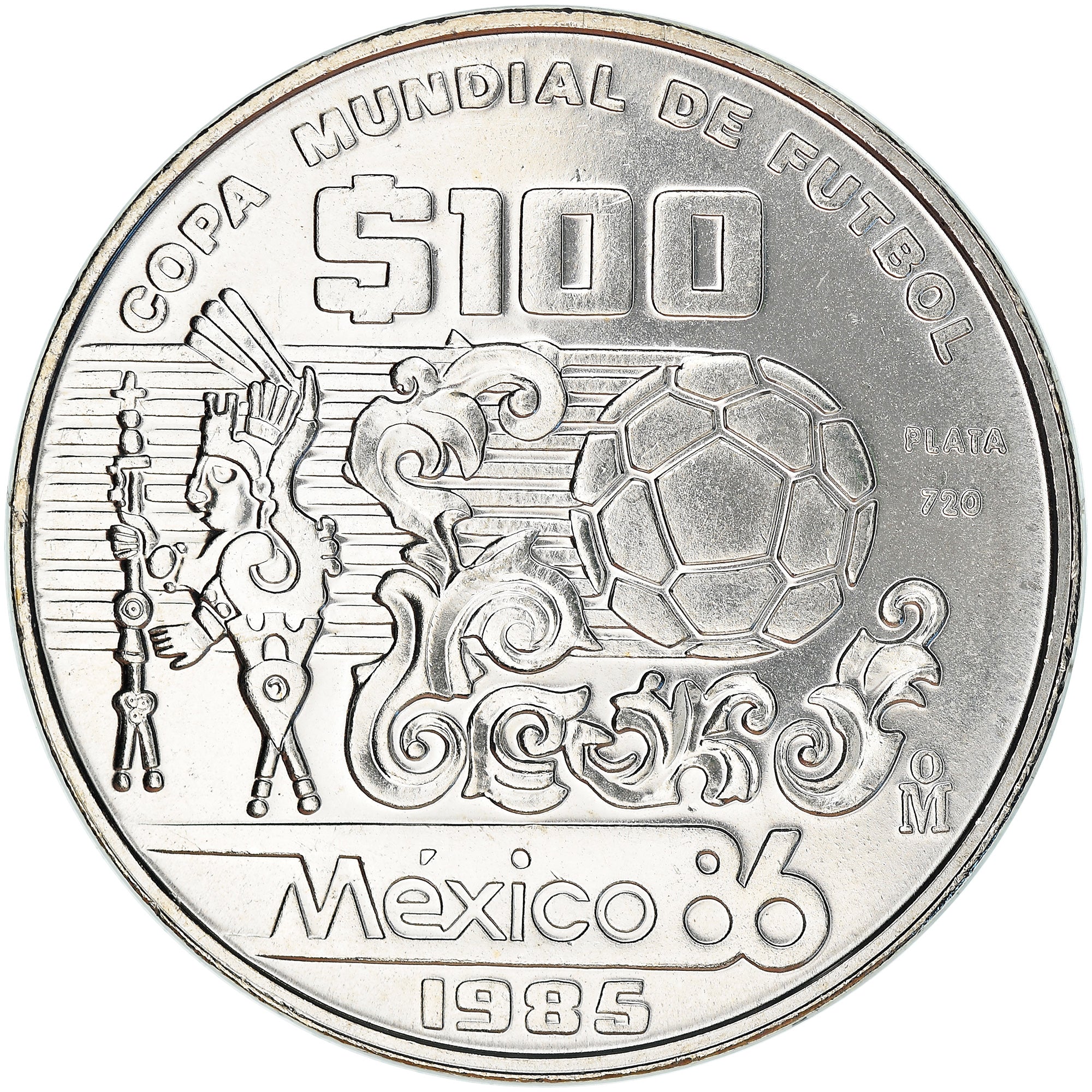 Coin, Mexico, 100 Pesos, 1985, Mexico City, MS(65-70), Silver, KM:499
