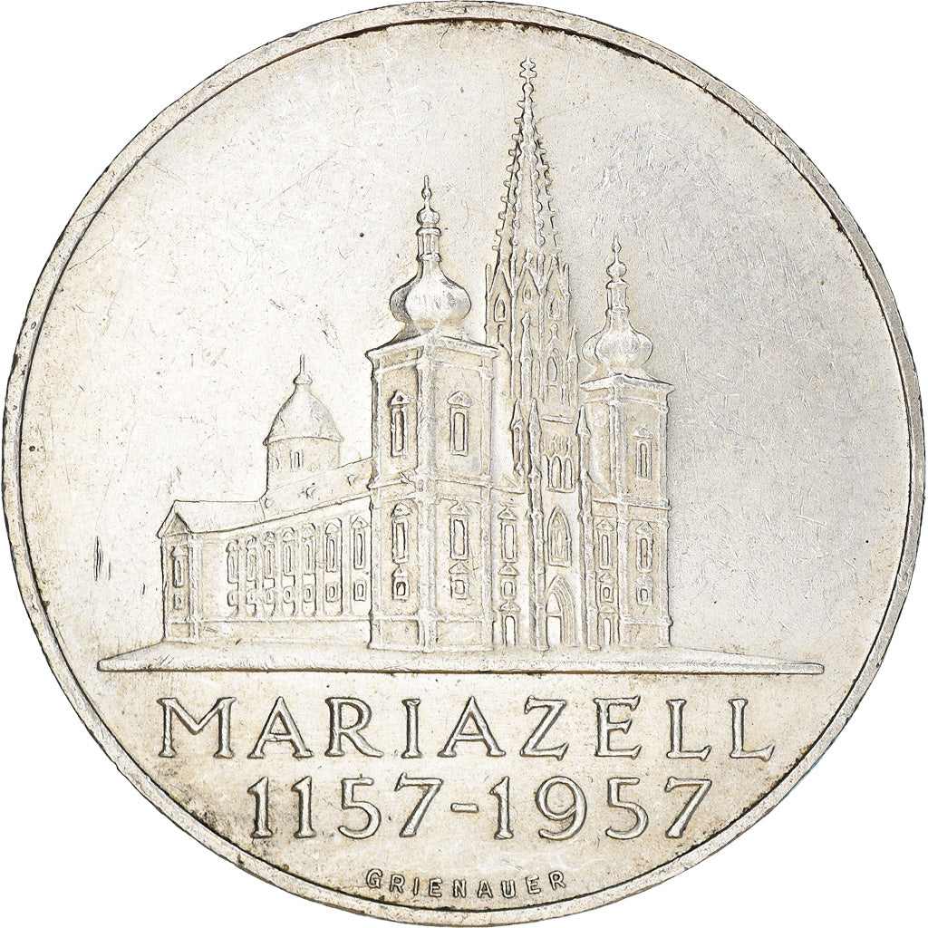 Coin, Austria, 25 Schilling, 1957, AU(50-53), Silver, KM:2883