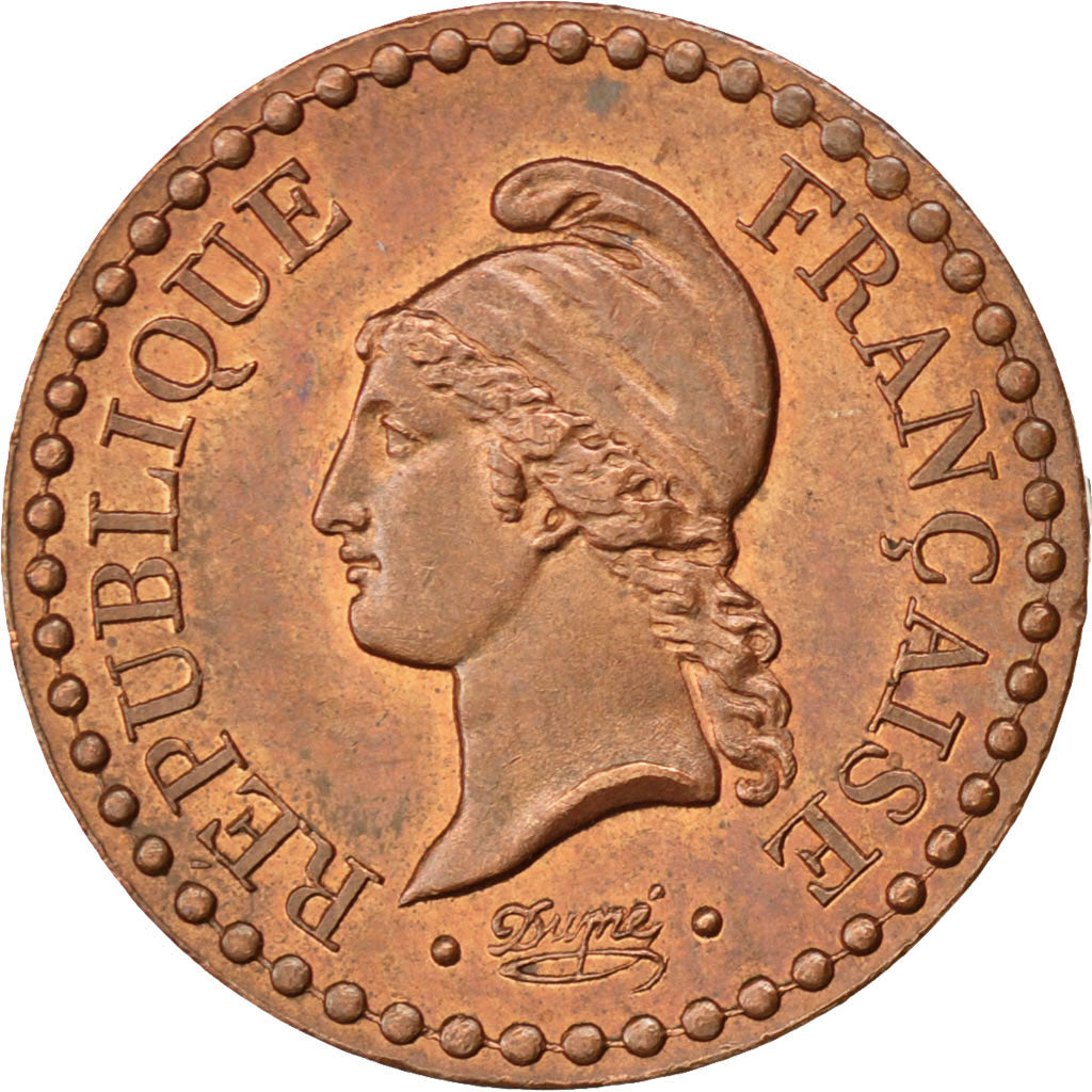 FRANCE, Dupré, Centime, 1848, Paris, KM #754, AU(55-58), Bronze, Gadoury #84, 2.