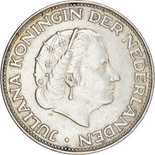 Coin, Netherlands, Juliana, 2-1/2 Gulden, 1962, EF(40-45), Silver, KM:185