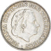 Coin, Netherlands, Juliana, 2-1/2 Gulden, 1962, EF(40-45), Silver, KM:185