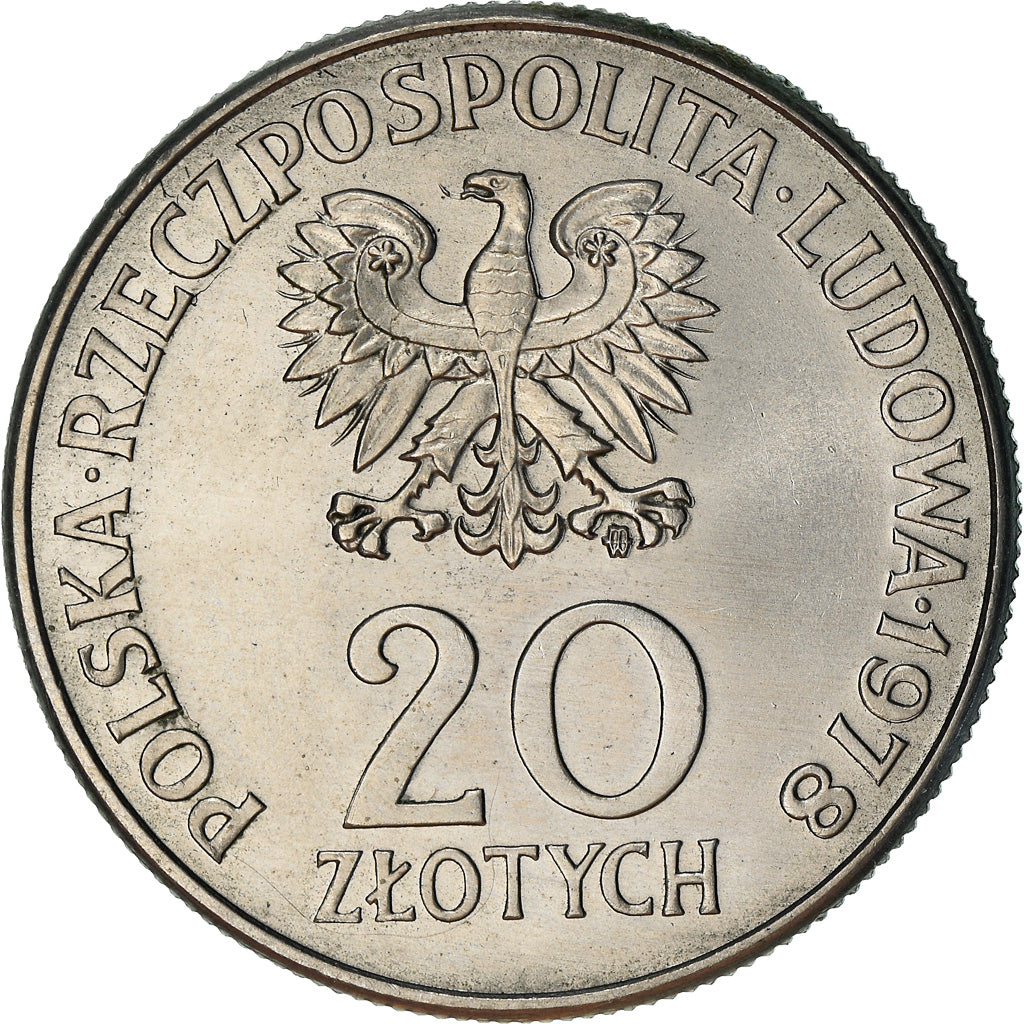Moneda, Polonia, 20 Zlotych, 1978, Warsaw, EBC, Cobre - níquel, KM:97