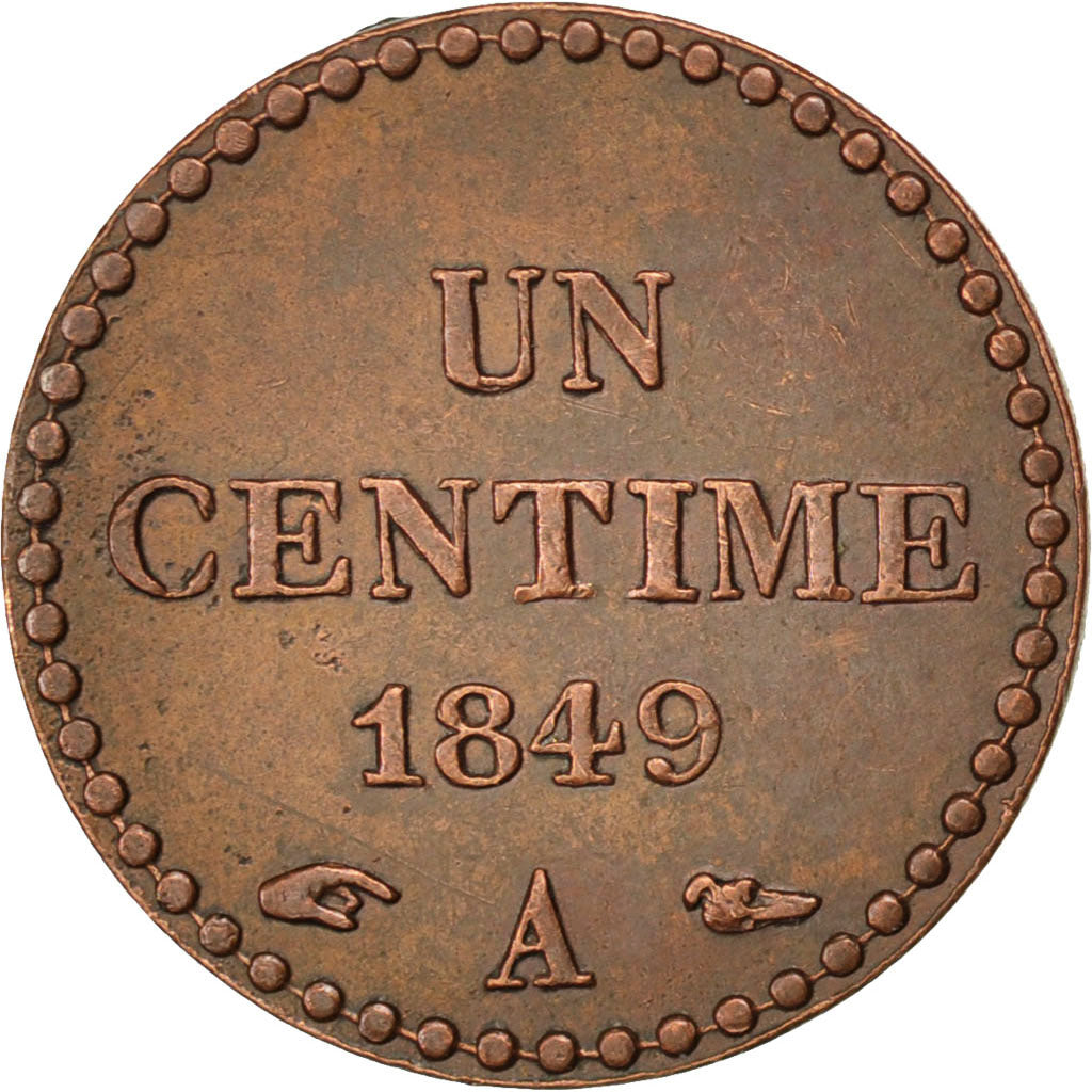 IIème République, 1 Centime Dupré 1849 A, KM 754