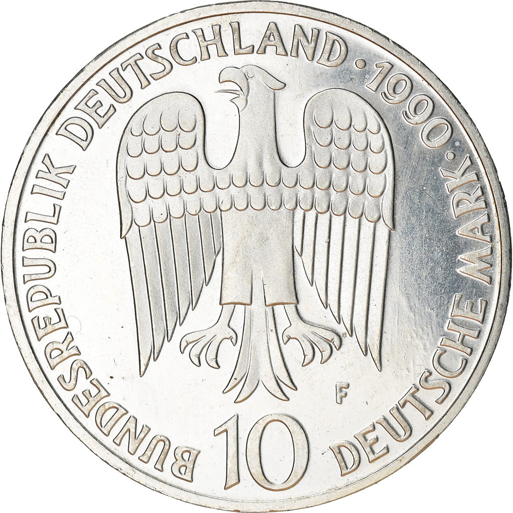 Coin, GERMANY - FEDERAL REPUBLIC, Friedrich I. Barbarossa, 10 Mark, 1990