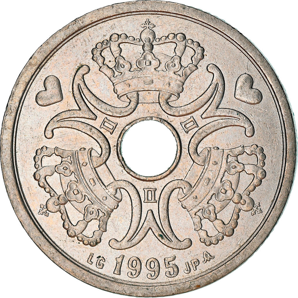 Coin, Denmark, Margrethe II, 2 Kroner, 1995, Copenhagen, EF(40-45)
