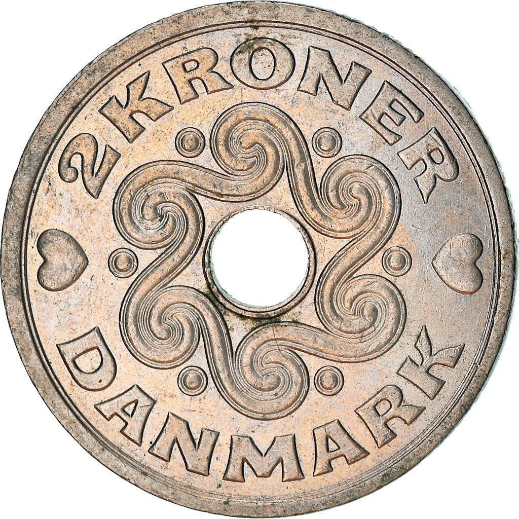 Coin, Denmark, Margrethe II, 2 Kroner, 1995, Copenhagen, EF(40-45)