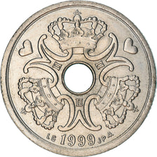 Coin, Denmark, Margrethe II, 2 Kroner, 1999, Copenhagen, AU(50-53)