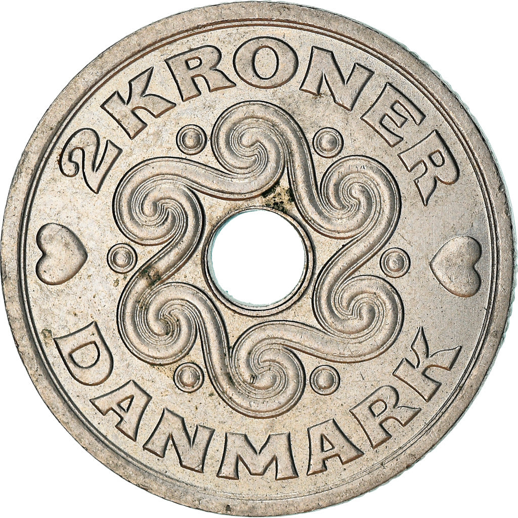 Coin, Denmark, Margrethe II, 2 Kroner, 1999, Copenhagen, AU(50-53)