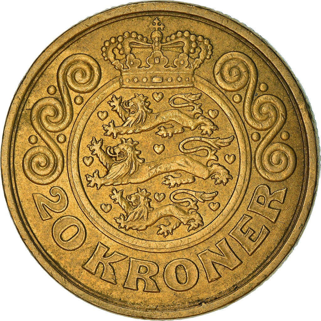 Moneta, Danimarca, Margrethe II, 20 Kroner, 1996, Copenhagen, BB