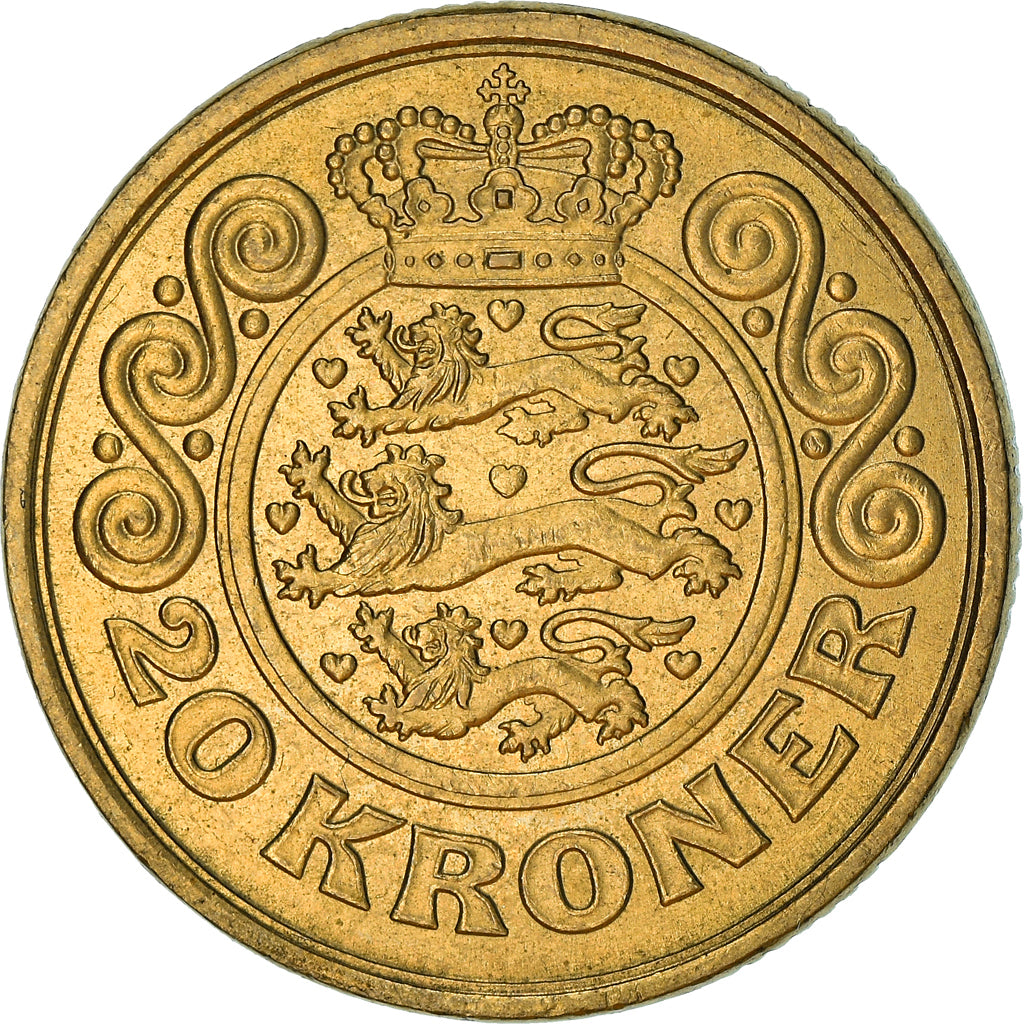 Münze, Dänemark, Margrethe II, 20 Kroner, 1996, Copenhagen, SS