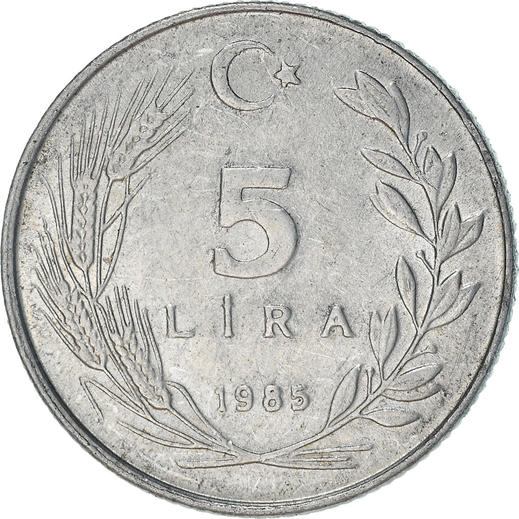 Monnaie, Turquie, 5 Lira, 1985, TTB+, Aluminium, KM:963