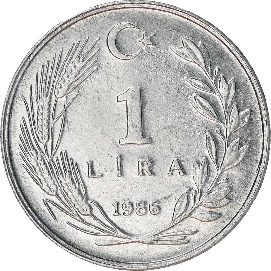 Coin, Turkey, Lira, 1986, AU(50-53), Aluminum, KM:962.2