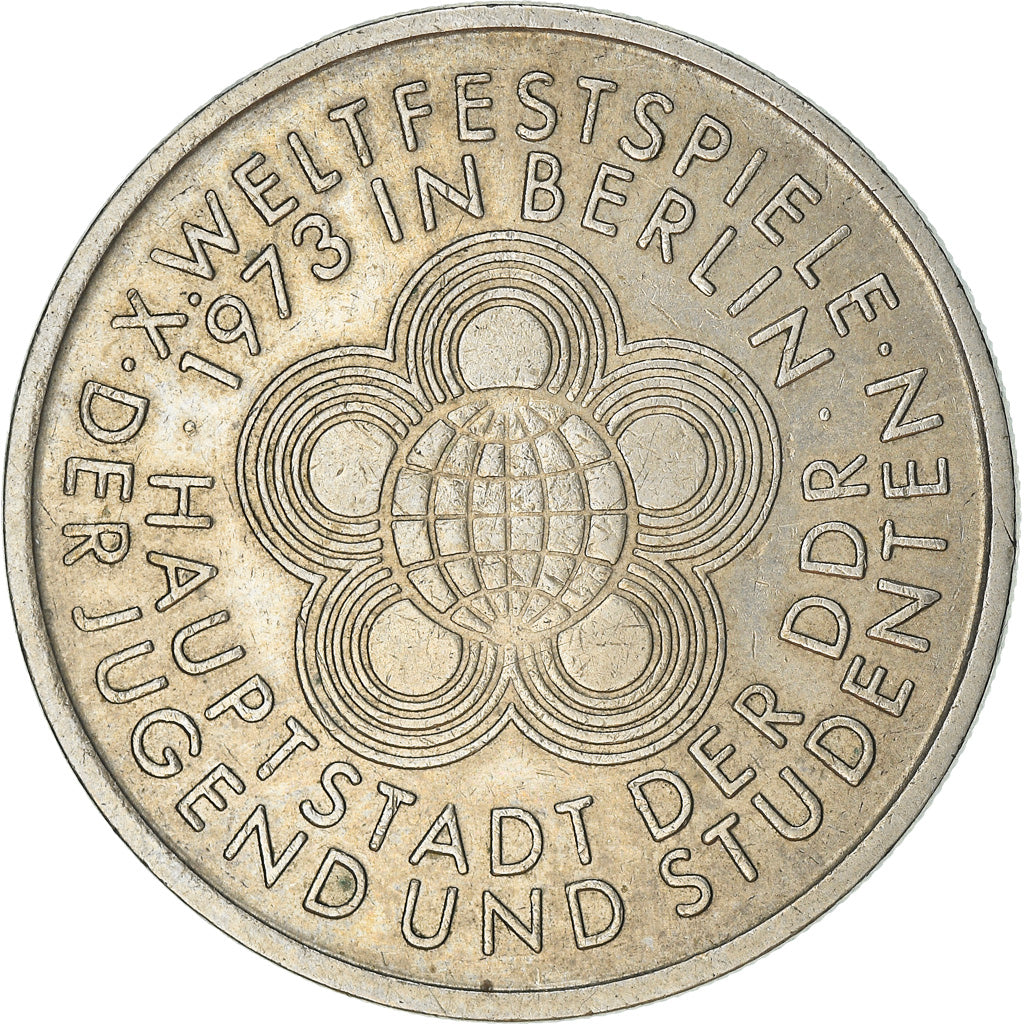 Coin, GERMAN-DEMOCRATIC REPUBLIC, 10 Mark, 1973, Berlin, VF(30-35)