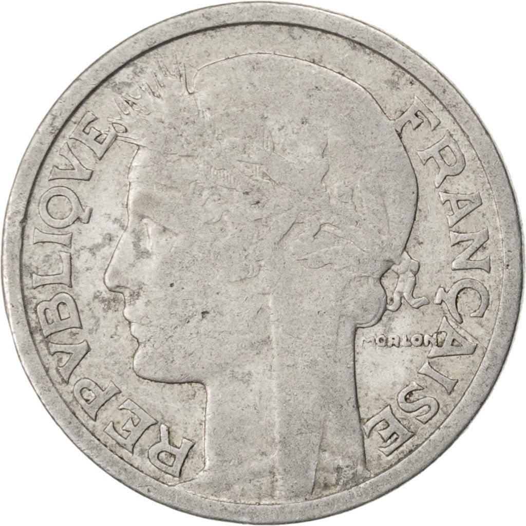 FRANCE, Morlon, 2 Francs, 1945, Beaumont - Le Roger, KM #886a.2, VF(20-25),...