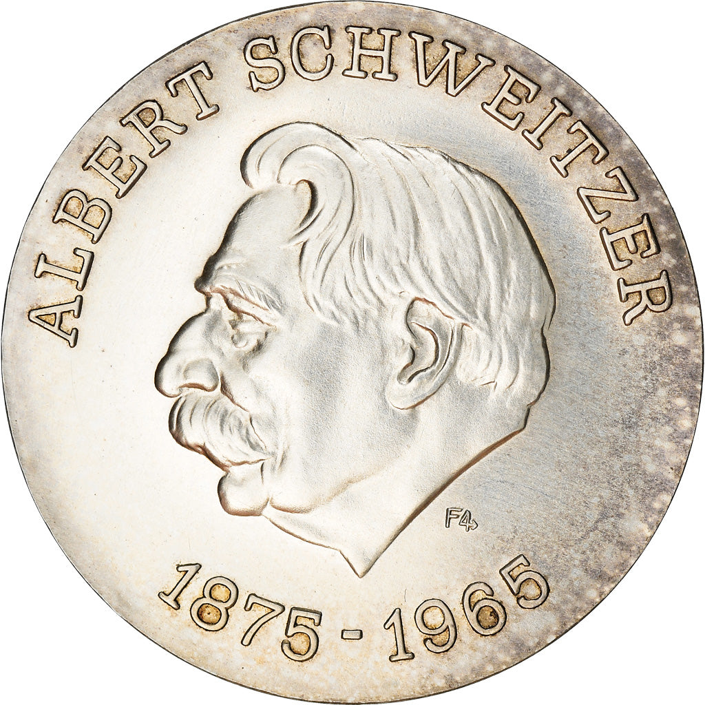 Coin, GERMAN-DEMOCRATIC REPUBLIC, 10 Mark, 1975, Albert Schweitzer, MS(63)