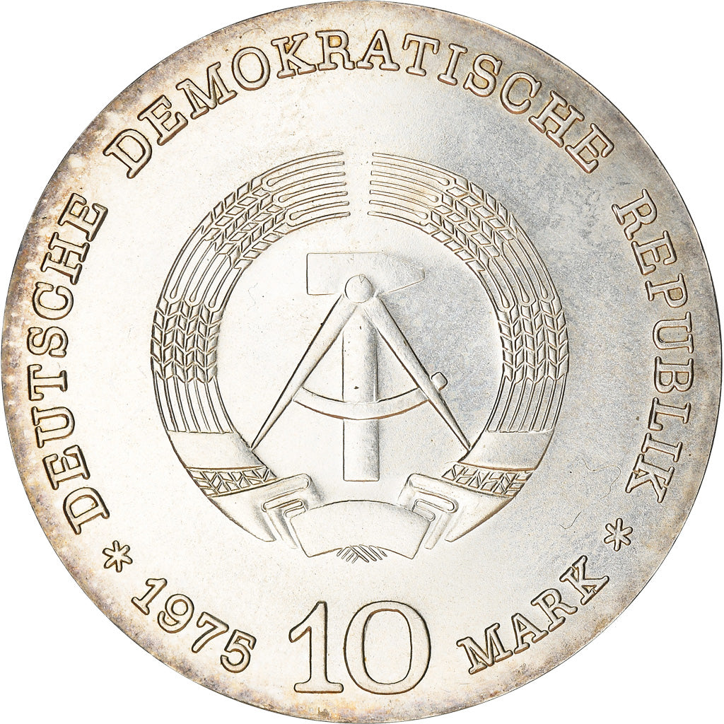 Coin, GERMAN-DEMOCRATIC REPUBLIC, 10 Mark, 1975, Albert Schweitzer, MS(63)