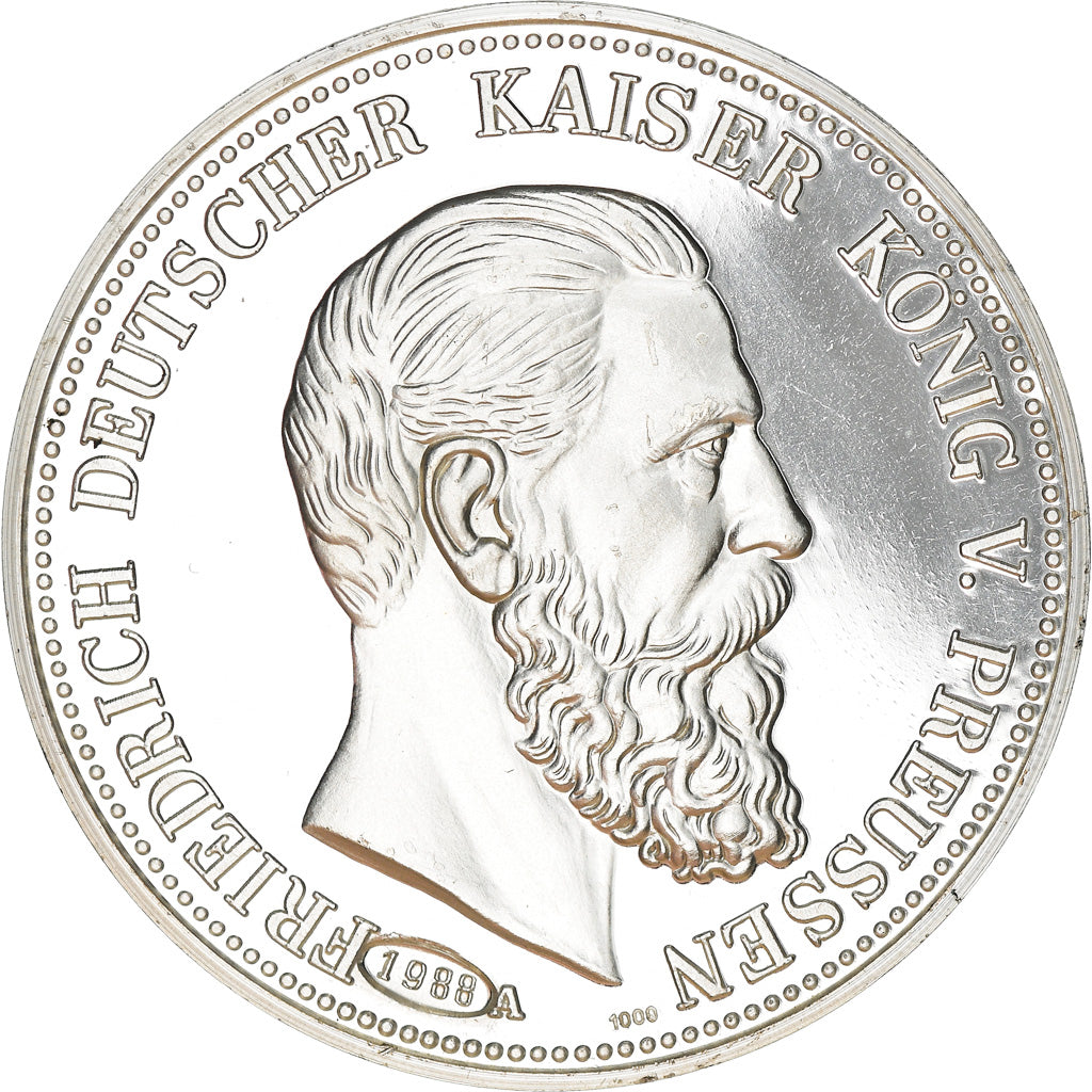 Coin, Prussia, 5 Mark, 1988, Berlin, Restrike, MS(65-70), Silver