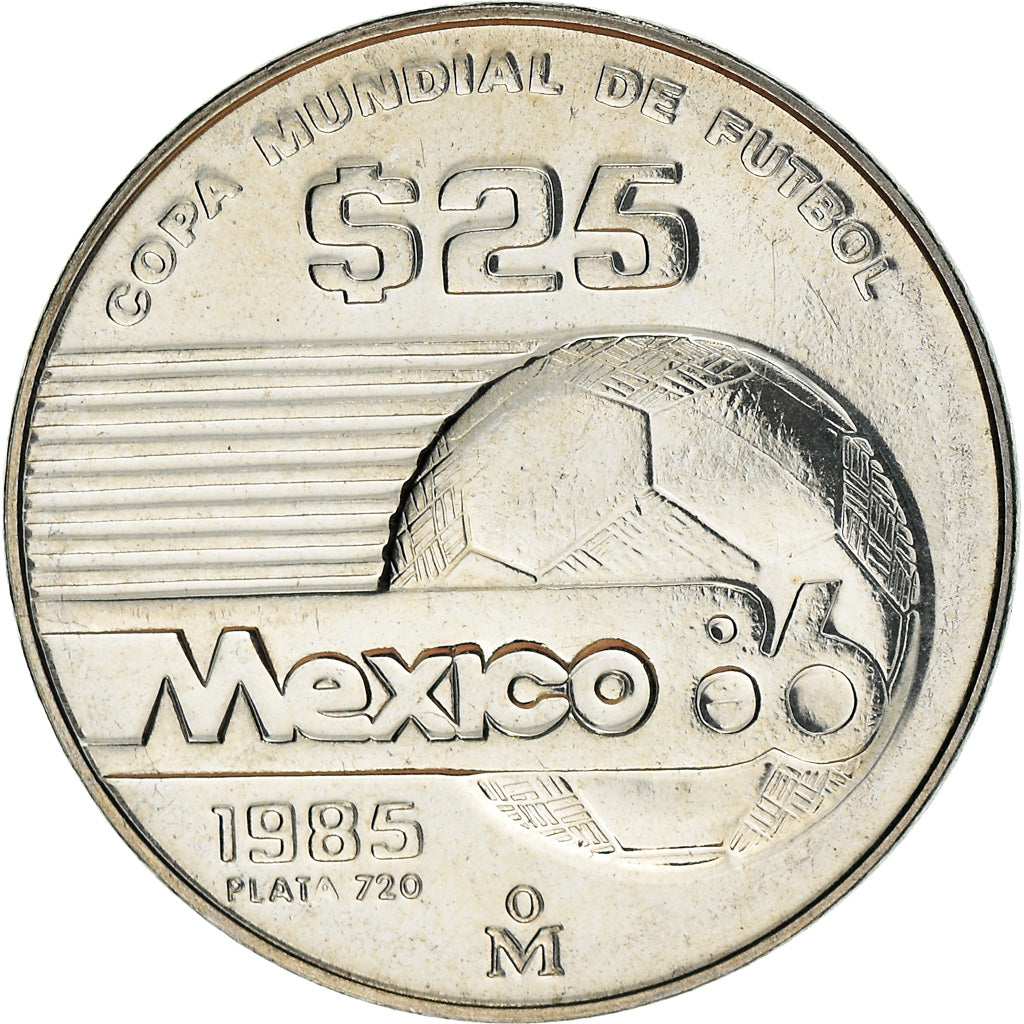 Coin, Mexico, 25 Pesos, 1985, Mexico City, BU, MS(65-70), Silver, KM:497
