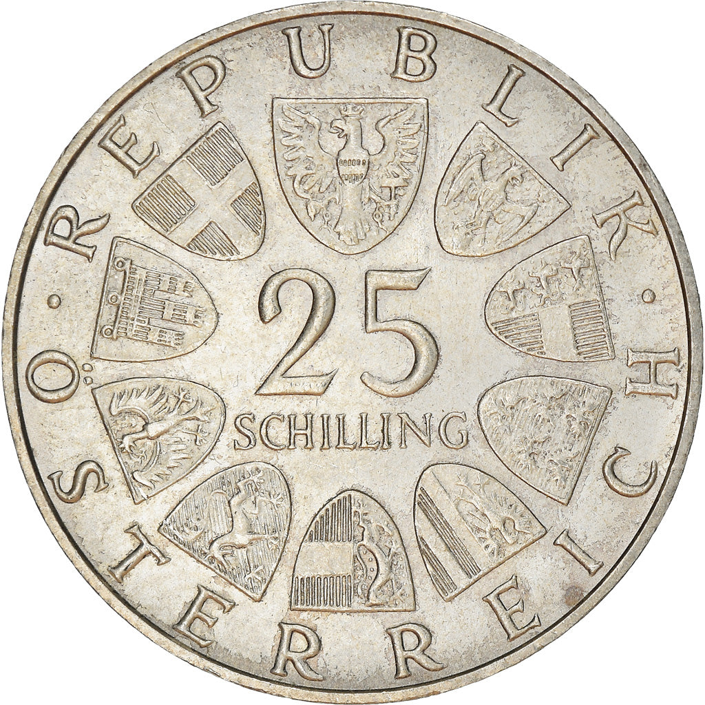 Coin, Austria, 25 Schilling, 1971, AU(55-58), Silver, KM:2910