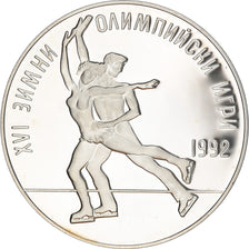 Coin, Bulgaria, Jeux olympiques d'hiver Albertville 92, 25 Leva, 1989, BE