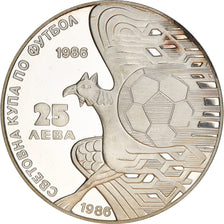 Coin, Bulgaria, World Football Championship, 25 Leva, 1986, BE, MS(65-70)