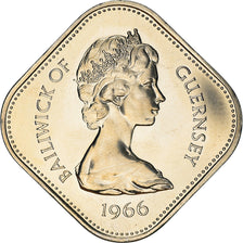 Coin, Guernsey, Elizabeth II, 10 Shilling, 1966, MS(65-70), Copper-nickel, KM:19