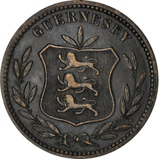 Coin, Guernsey, 8 Doubles, 1902, Heaton, Birmingham, EF(40-45), Bronze, KM:7