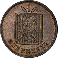 Coin, Guernsey, 4 Doubles, 1902, Heaton, Birmingham, AU(50-53), Bronze, KM:5
