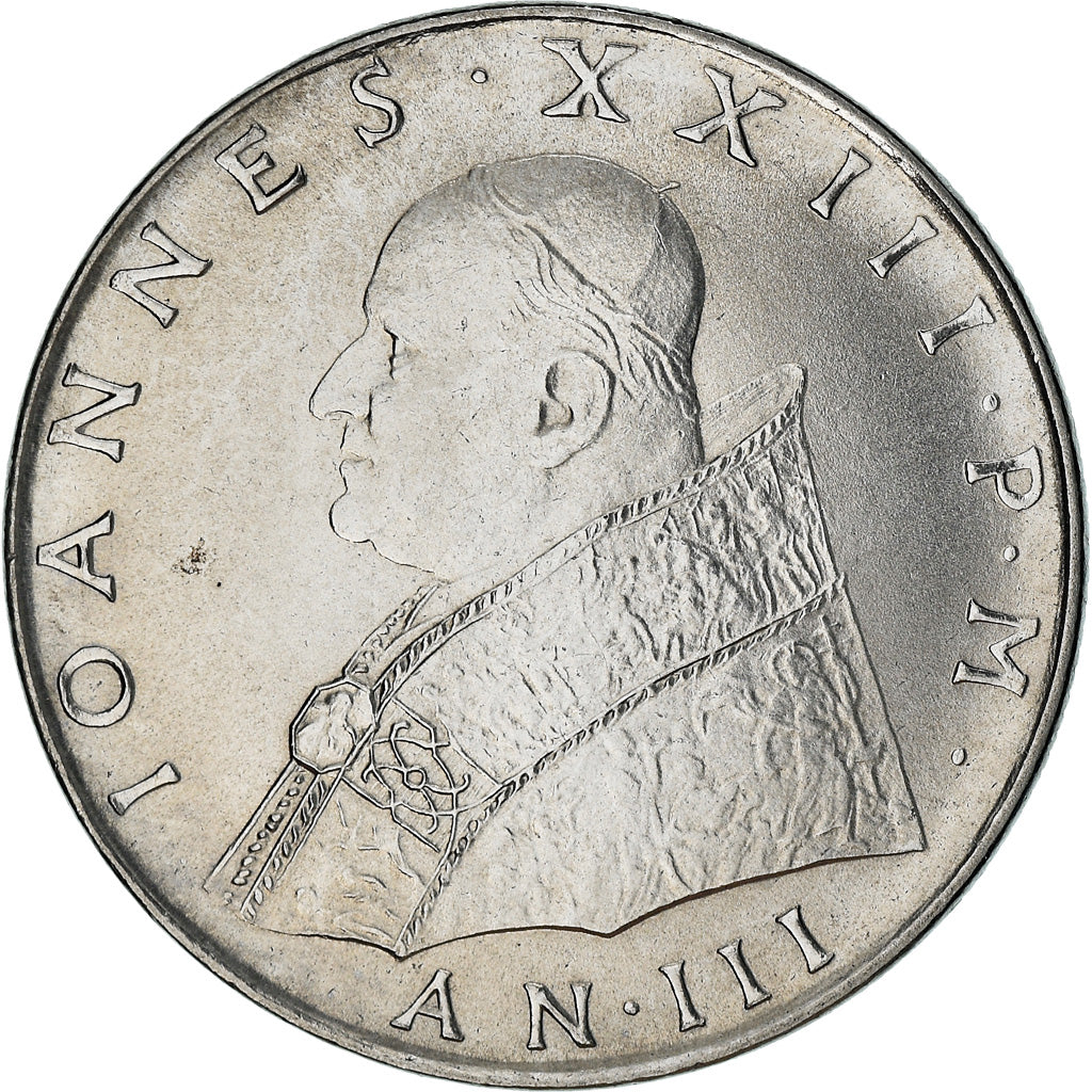 Moneda, CIUDAD DEL VATICANO, John XXIII, 100 Lire, 1961, SC, Acero inoxidable