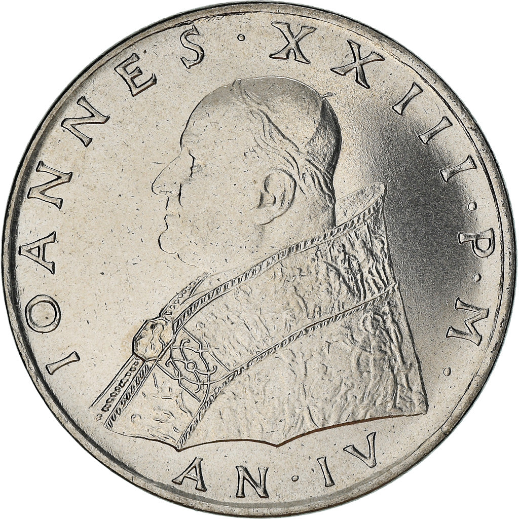 Munten, Vaticaanstad, John XXIII, 100 Lire, 1962, UNC-, Stainless Steel, KM:73