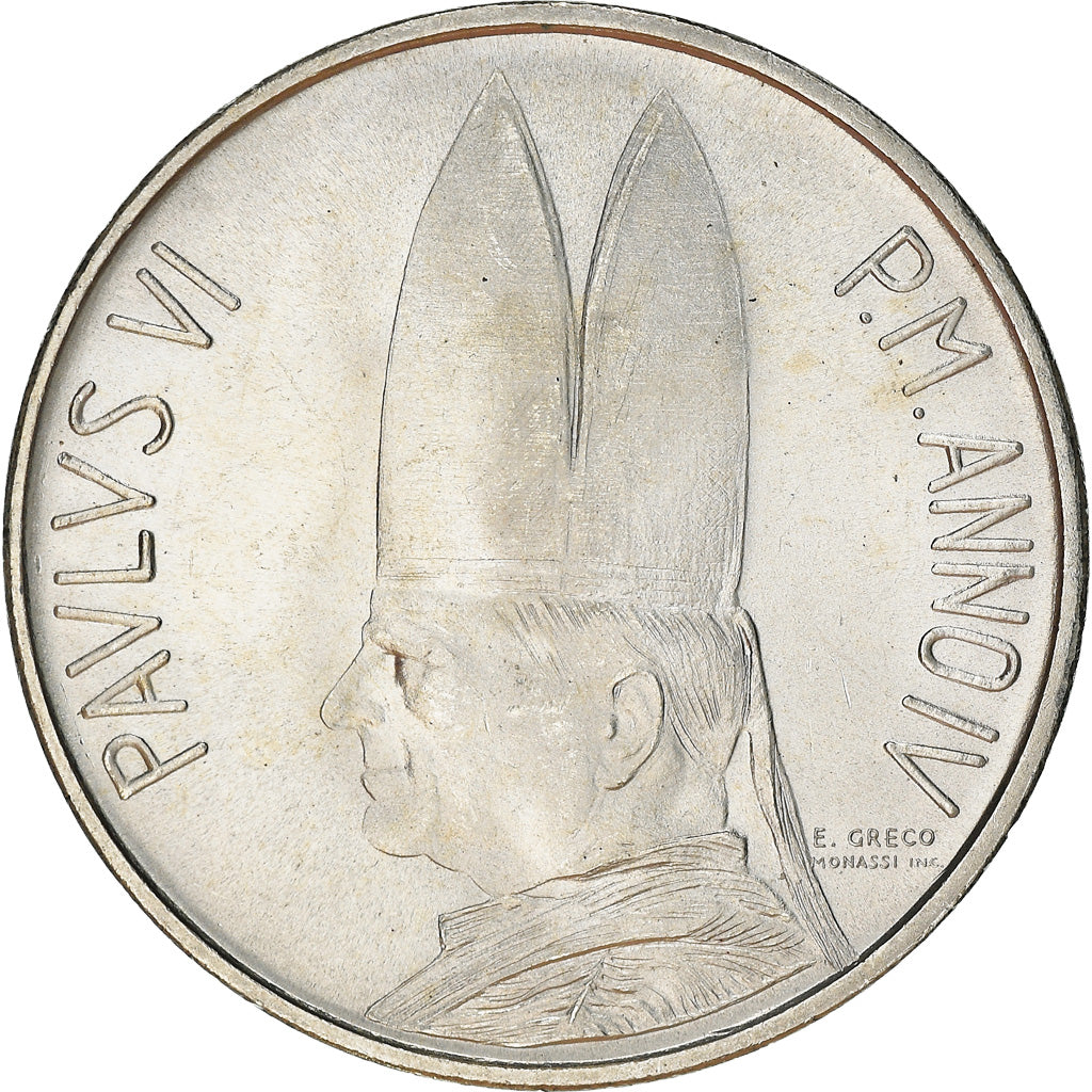 Coin, VATICAN CITY, Paul VI, 500 Lire, 1966, MS(63), Silver, KM:91