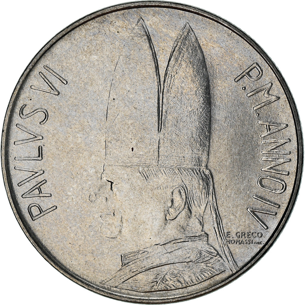 Coin, VATICAN CITY, Paul VI, 100 Lire, 1966, MS(63), Stainless Steel, KM:90