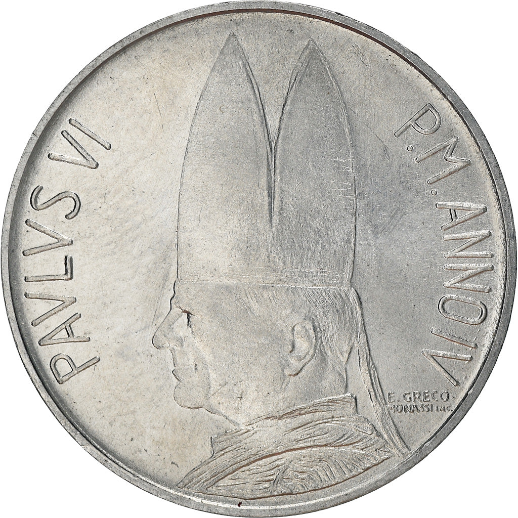 Monnaie, Cité du Vatican, Paul VI, 10 Lire, 1966, SPL, Aluminium, KM:87