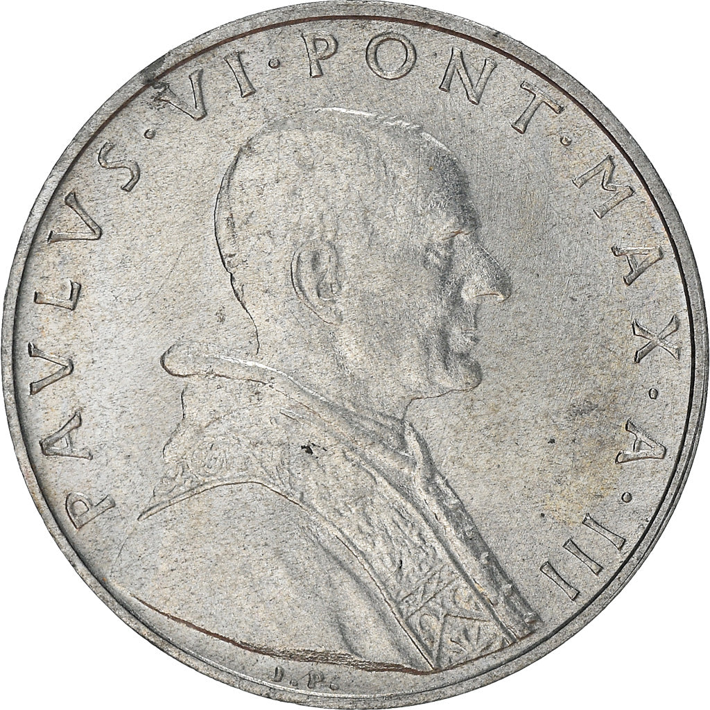 Moneta, PAŃSTWO WATYKAŃSKIE, Paul VI, 5 Lire, 1965, AU(50-53), Aluminium