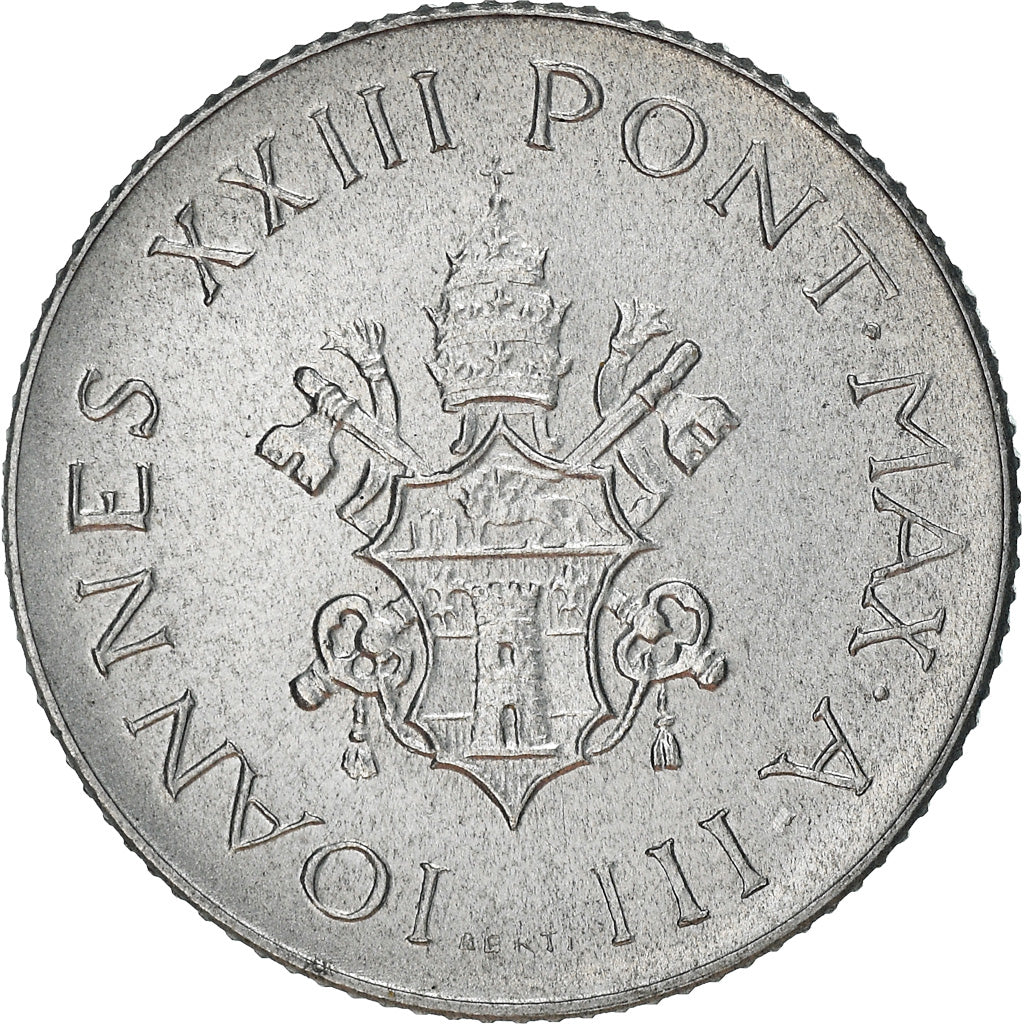 Monnaie, Cité du Vatican, John XXIII, 2 Lire, 1961, SPL, Aluminium, KM:59.2