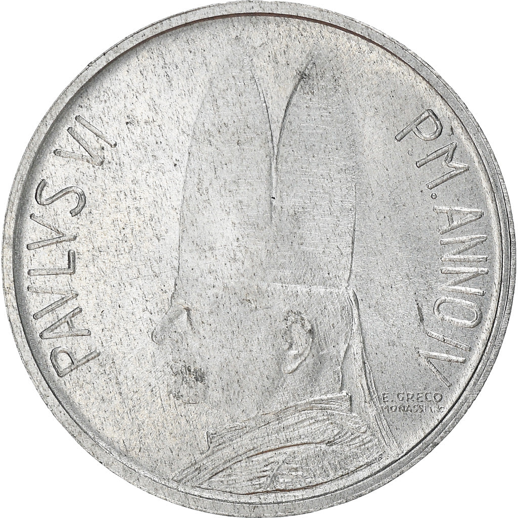 Coin, VATICAN CITY, Paul VI, Lira, 1966, MS(63), Aluminum, KM:84
