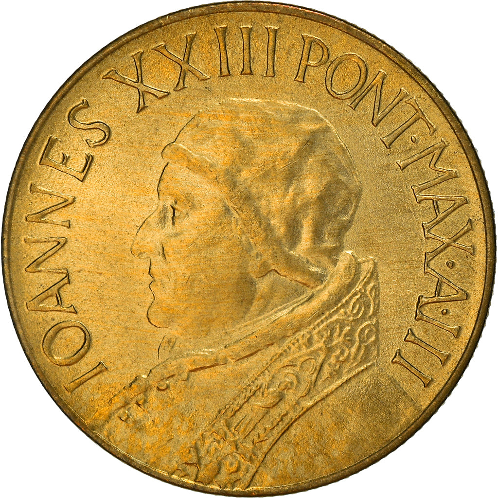 Coin, VATICAN CITY, John XXIII, 20 Lire, 1961, MS(63), Aluminum-Bronze, KM:62.2