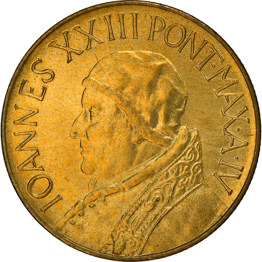 Moneda, CIUDAD DEL VATICANO, John XXIII, 20 Lire, 1962, SC, Aluminio - bronce