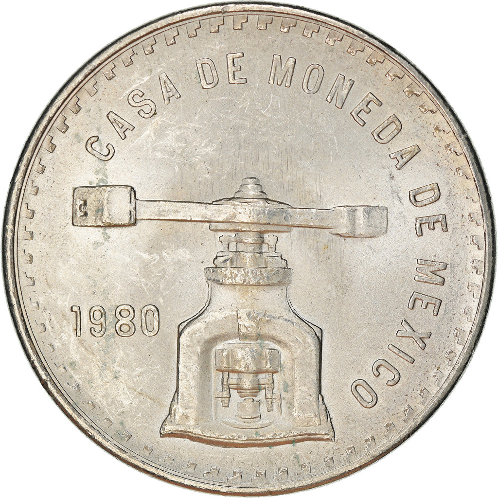 Moneta, Messico, Onza, 1980, Mexico City, BB+, Argento, KM:M49b.5